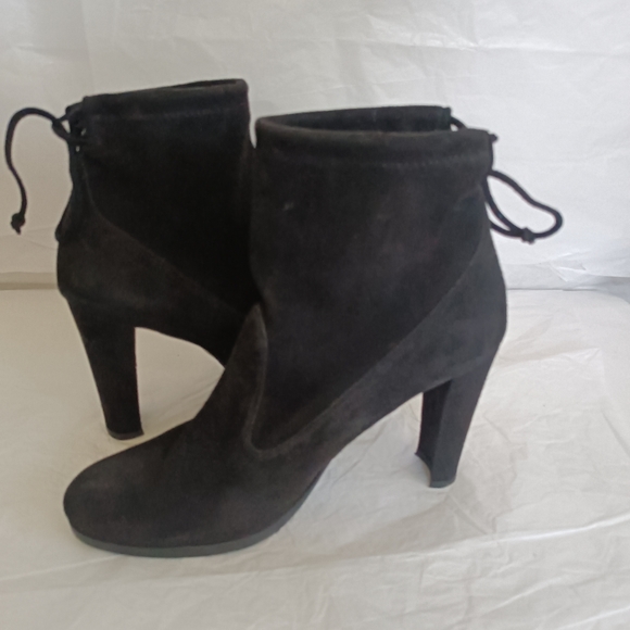 Stuart Weitzman Short sock black boots size 7M suede - Picture 13 of 16